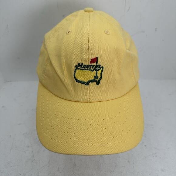 The Masters Logo American Needle Adjustable Strapback Hat Cap Yellow Golf PGA - Picture 1 of 8